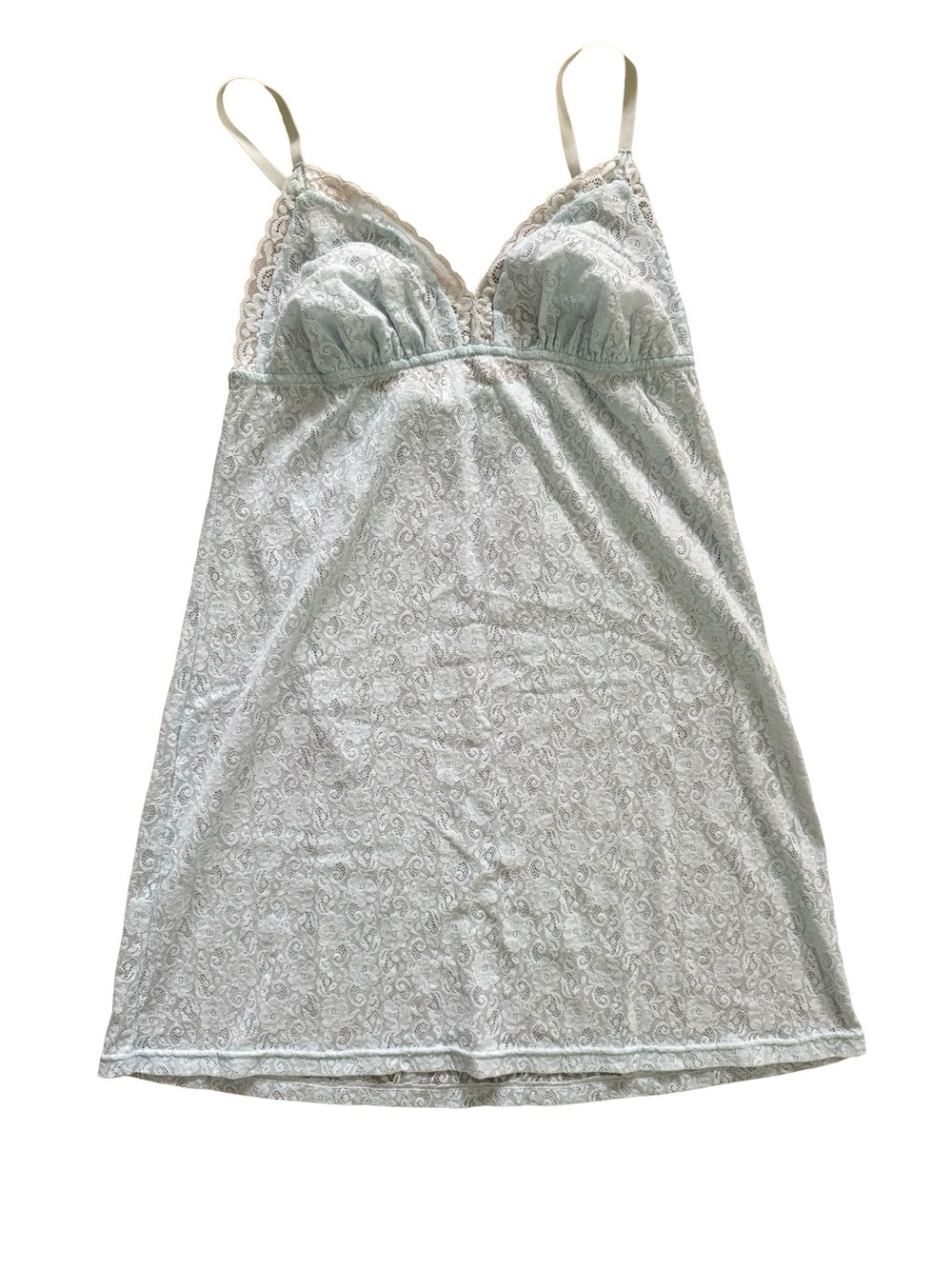 Cosabella Amore Lace Babydoll Chemise Nightgown stretch Floral Blue XXL Italy